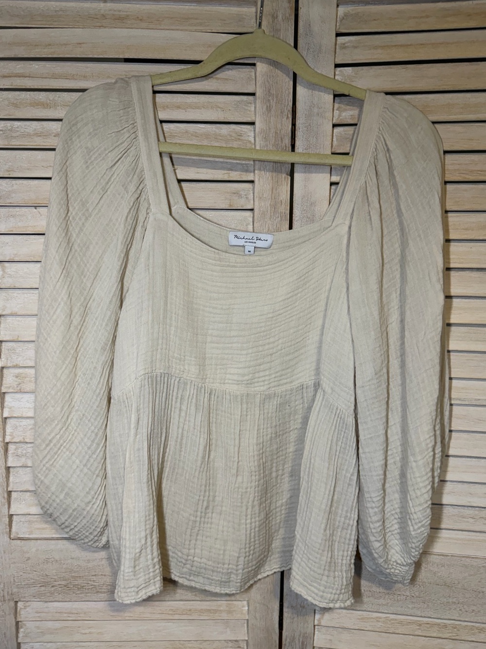 Michael Stars Cotton Square Neck Blouse